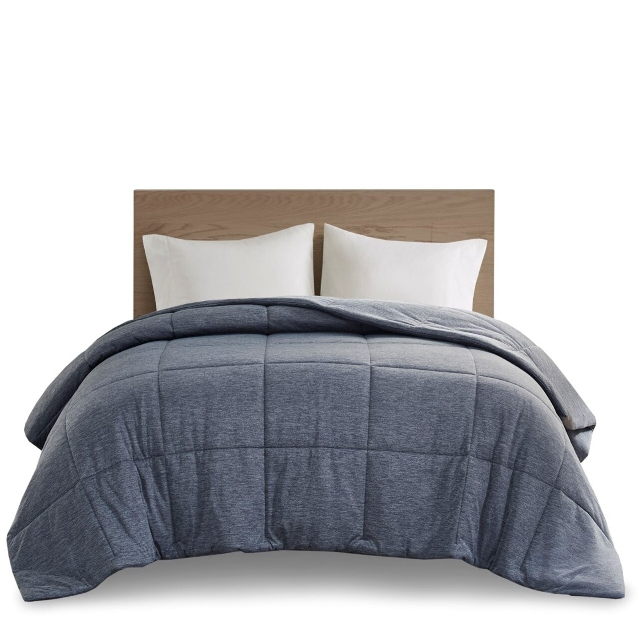 Gracie Mills Heathered Jersey Knit Down Alternative Comforter Grace-15592 Oversized